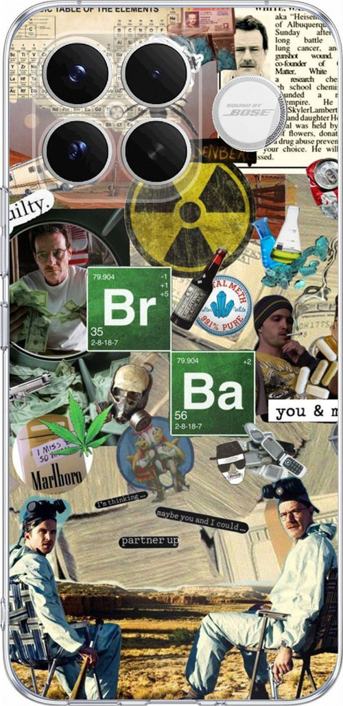 Poco F8 Ultra Uyumlu Breaking Bad Kolaj Baskılı Silikon Kılıf