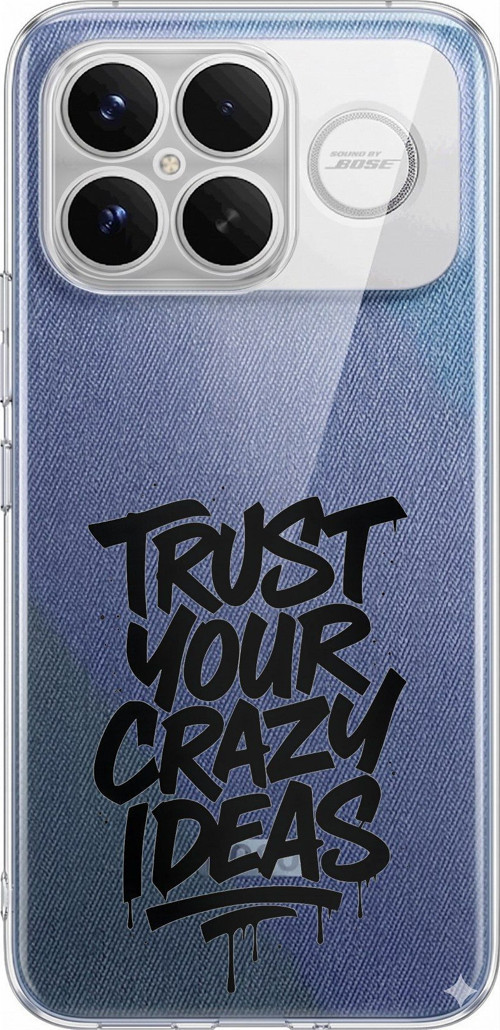 Poco F8 Ultra Uyumlu Crazy Trust Baskılı Silikon Kılıf