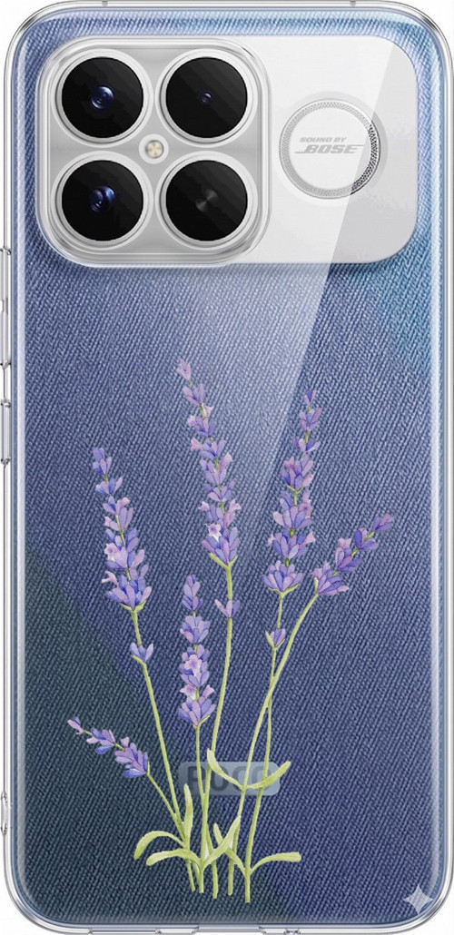 Poco F8 Ultra Uyumlu Lavanta Çiçek Tasarımlı Baskılı Silikon Kılıf