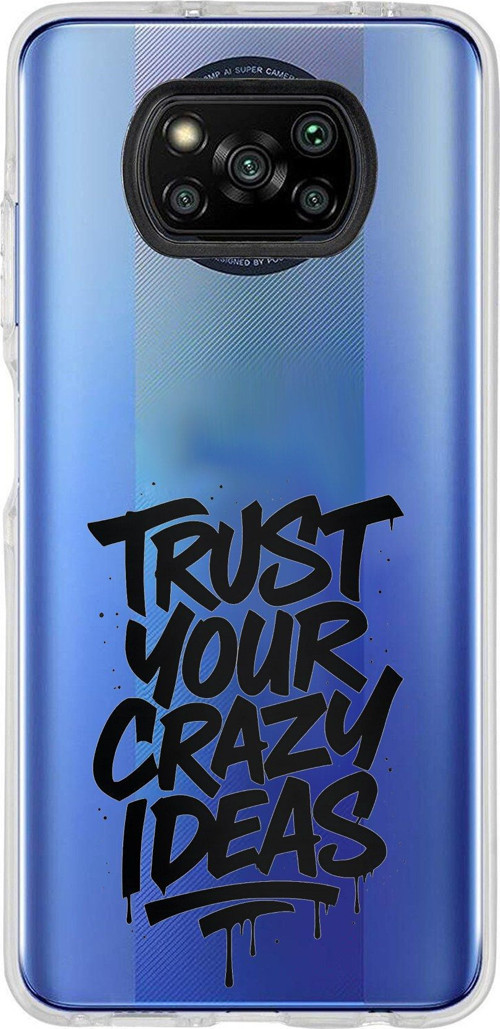 Poco X3-X3 PRO-NFC Uyumlu Crazy Trust Baskılı Silikon Kılıf