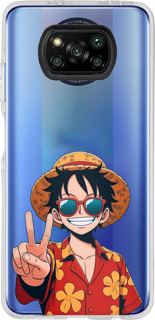 Poco X3-X3 PRO-NFC Uyumlu Monkey D. Luffy Tasarımlı Baskılı Silikon Kılıf