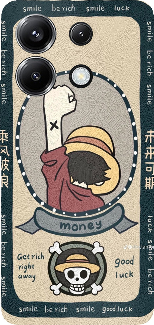 Poco X6 PRO Uyumlu One Piece Dolar Baskılı Silikon Kılıf