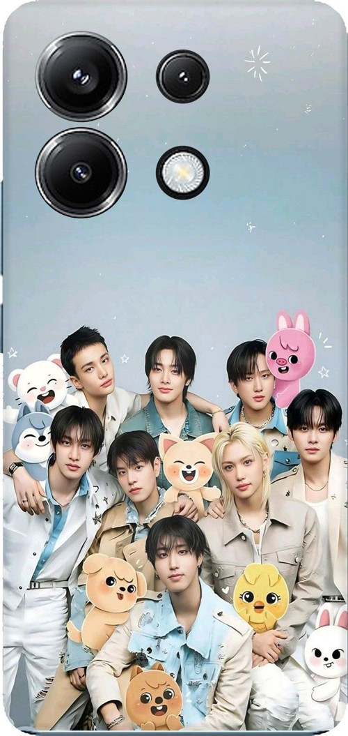 Poco X6 PRO Uyumlu Tray Kids K-Pop Grubu ve SKZOO Temalı Baskılı Silikon Kılıf