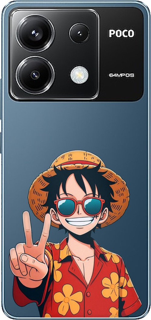 Poco X6 PRO Uyumlu Monkey D. Luffy Tasarımlı Baskılı Silikon Kılıf