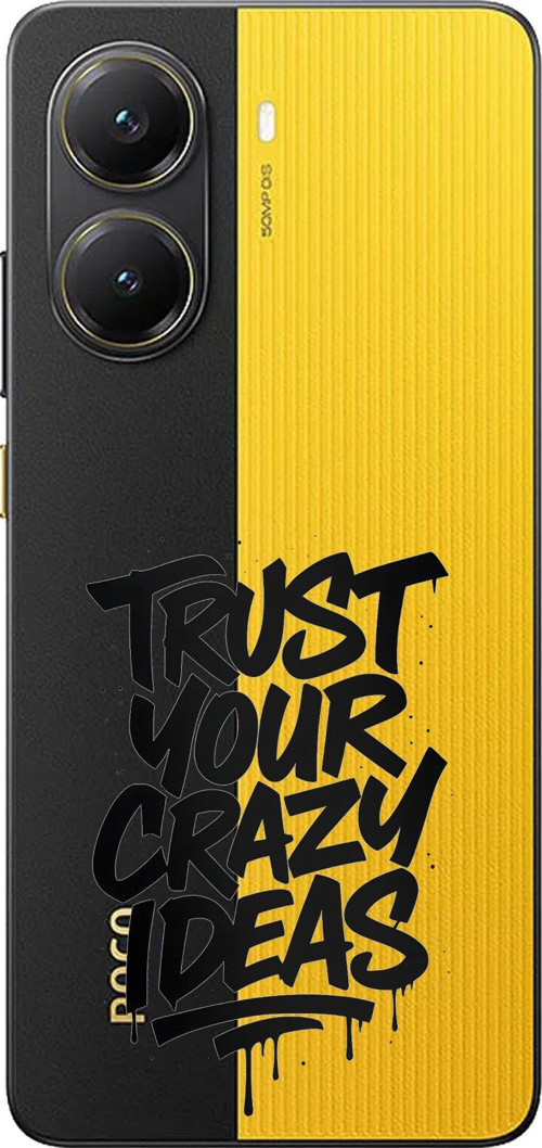 POCO X7 PRO Uyumlu Crazy Trust Baskılı Silikon Kılıf