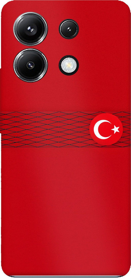 Poco X6 PRO Uyumlu Türk Milli Takım Izgara Desenli Forma Baskılı Silikon Kılıf