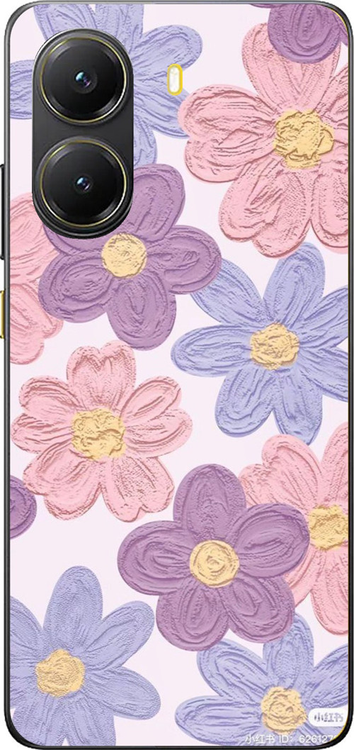 POCO X7 PRO Uyumlu Renkli Papatyalar Sulu Boya Baskılı Silikon Kılıf