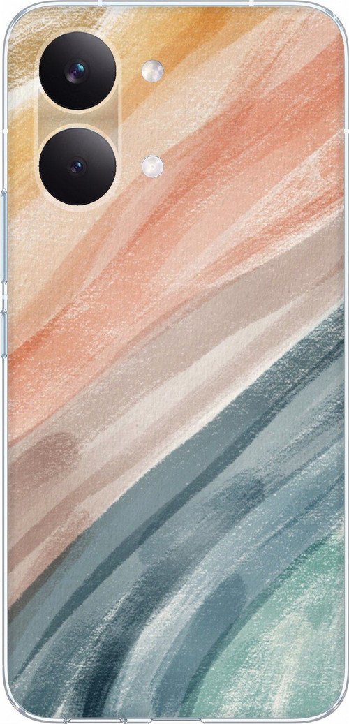 POCO X8 PRO MAX Uyumlu Modern Renk Paleti Baskılı Silikon Kılıf