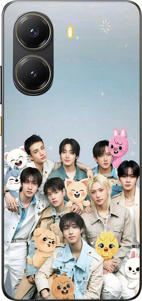 POCO X7 PRO Uyumlu Tray Kids K-Pop Grubu ve SKZOO Temalı Baskılı Silikon Kılıf