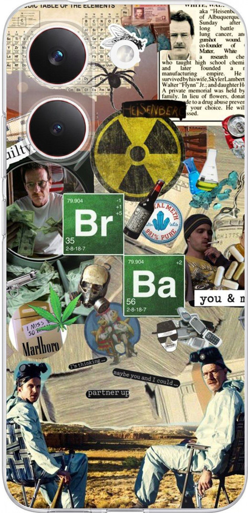 POCO X8 PRO Uyumlu Breaking Bad Kolaj Baskılı Silikon Kılıf