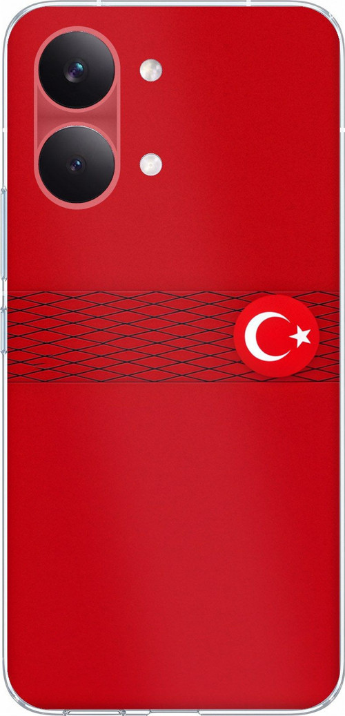 POCO X8 PRO MAX Uyumlu Türk Milli Takım Izgara Desenli Forma Baskılı Silikon Kılıf