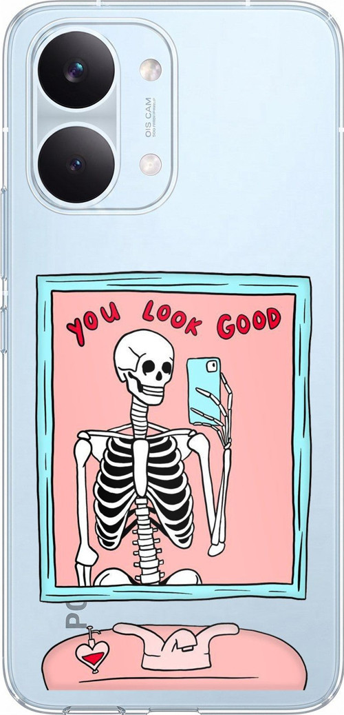 POCO X8 PRO MAX Uyumlu You Look Good İskelet Tasarımlı Baskılı Silikon Kılıf