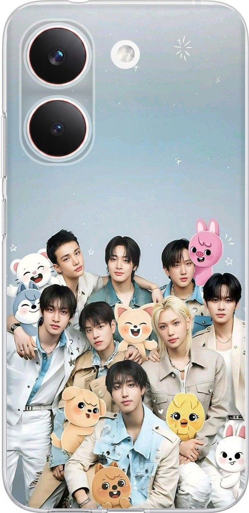 POCO X8 PRO Uyumlu Tray Kids K-Pop Grubu ve SKZOO Temalı Baskılı Silikon Kılıf