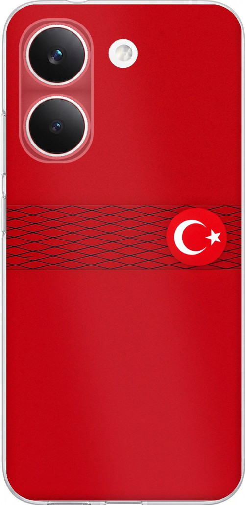 POCO X8 PRO Uyumlu Türk Milli Takım Izgara Desenli Forma Baskılı Silikon Kılıf