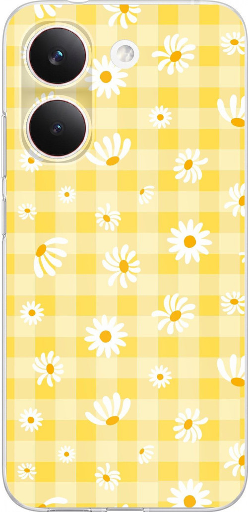 POCO X8 PRO Uyumlu Sarı Papatya Bahçesi Baskılı Silikon Kılıf