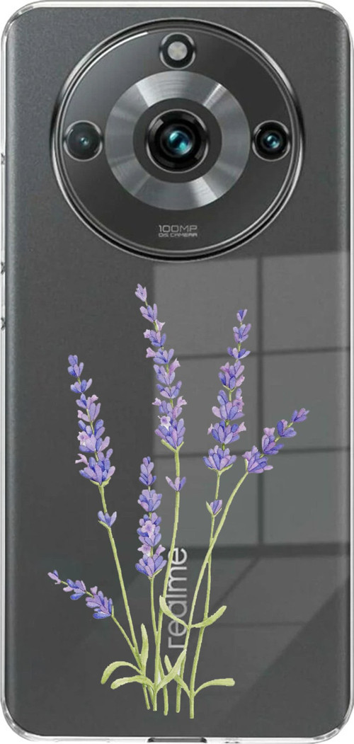 Realme 11 PRO-11 PRO PLUS Uyumlu Lavanta Çiçek Tasarımlı Baskılı Silikon Kılıf