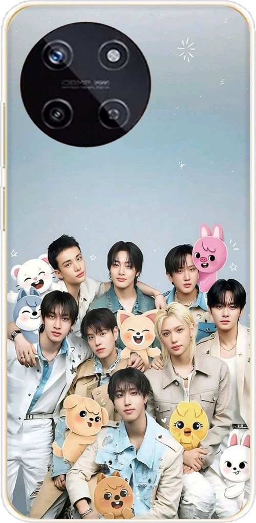 Realme 11 4G Uyumlu Tray Kids K-Pop Grubu ve SKZOO Temalı Baskılı Silikon Kılıf