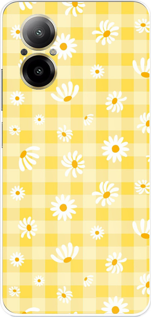 Realme 12 Lite Uyumlu Sarı Papatya Bahçesi Baskılı Silikon Kılıf