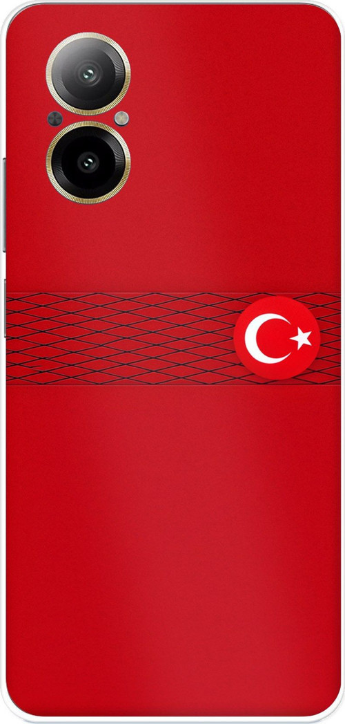 Realme 12 Lite Uyumlu Türk Milli Takım Izgara Desenli Forma Baskılı Silikon Kılıf
