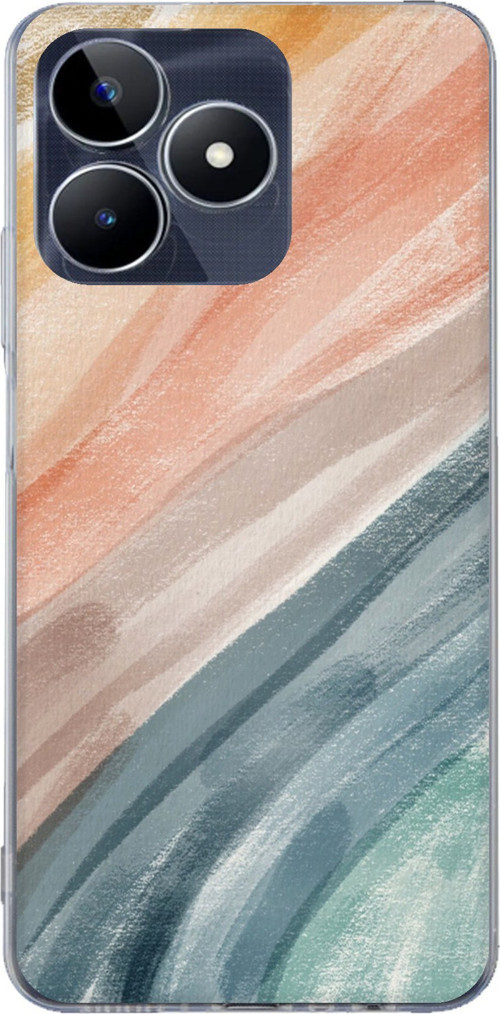 Realme C53 Uyumlu Modern Renk Paleti Baskılı Silikon Kılıf