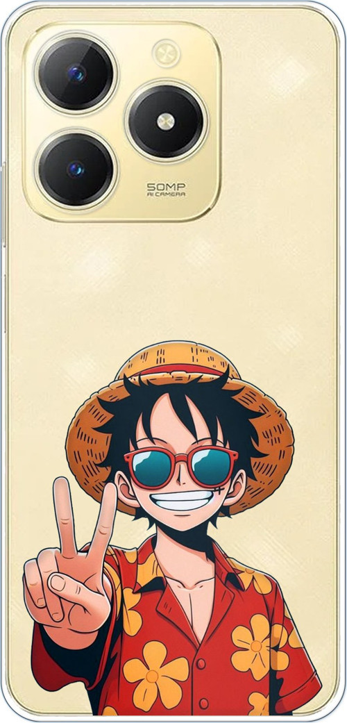 Realme C61 Uyumlu Monkey D. Luffy Tasarımlı Baskılı Silikon Kılıf
