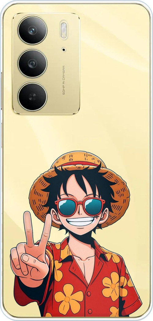 Realme C75 Uyumlu Monkey D. Luffy Tasarımlı Baskılı Silikon Kılıf