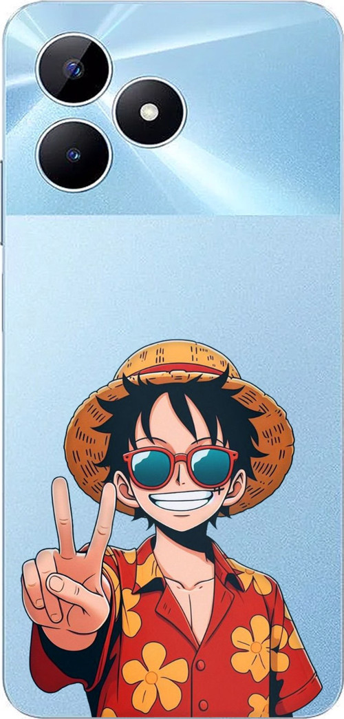 Realme Note 50 Uyumlu Monkey D. Luffy Tasarımlı Baskılı Silikon Kılıf