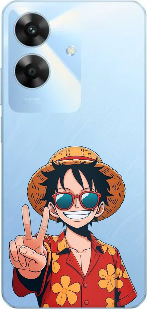 Realme Note 60 Uyumlu Monkey D. Luffy Tasarımlı Baskılı Silikon Kılıf