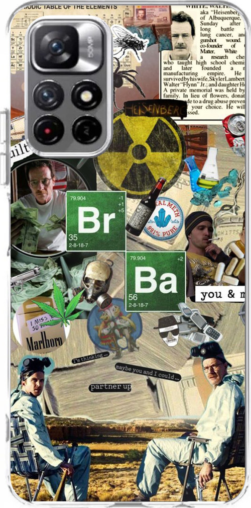 Redmi 10 Uyumlu Breaking Bad Kolaj Baskılı Silikon Kılıf