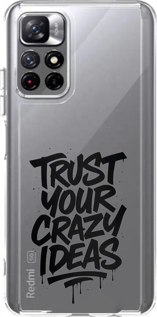 Redmi 10 Uyumlu Crazy Trust Baskılı Silikon Kılıf
