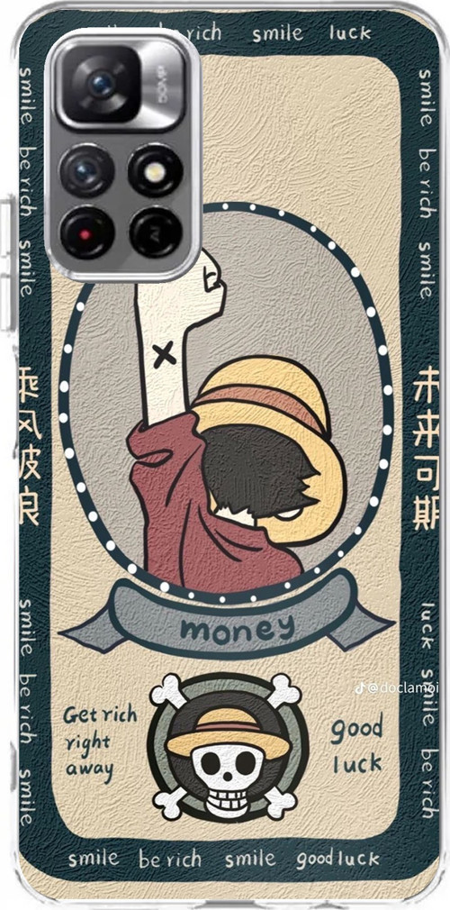 Redmi 10 Uyumlu One Piece Dolar Baskılı Silikon Kılıf