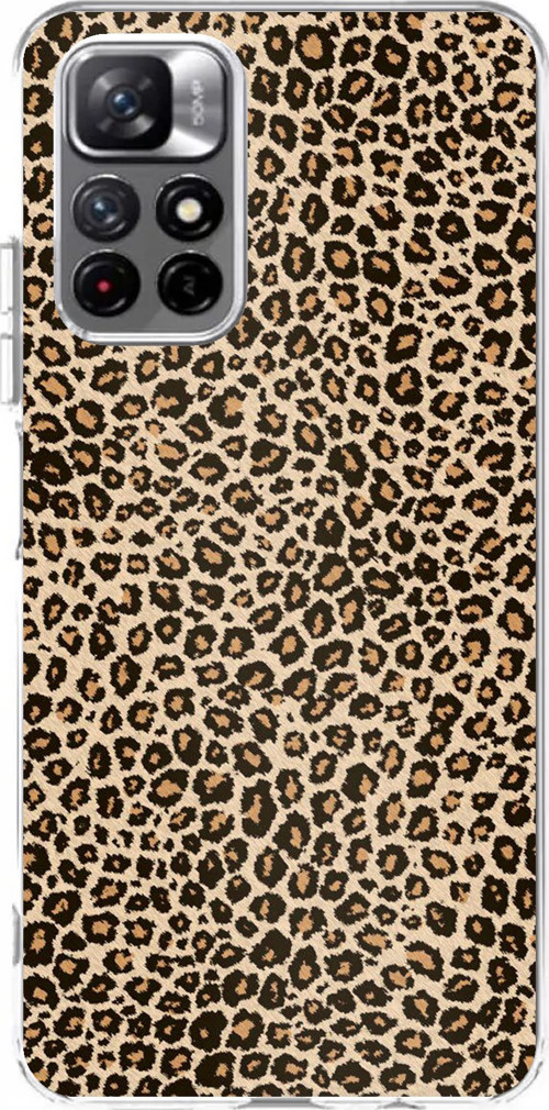 Redmi 10 Uyumlu Leopar Tasarımlı Baskılı Silikon Kılıf