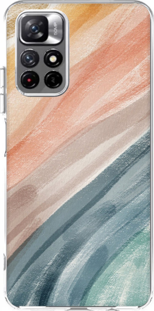 Redmi 10 Uyumlu Modern Renk Paleti Baskılı Silikon Kılıf