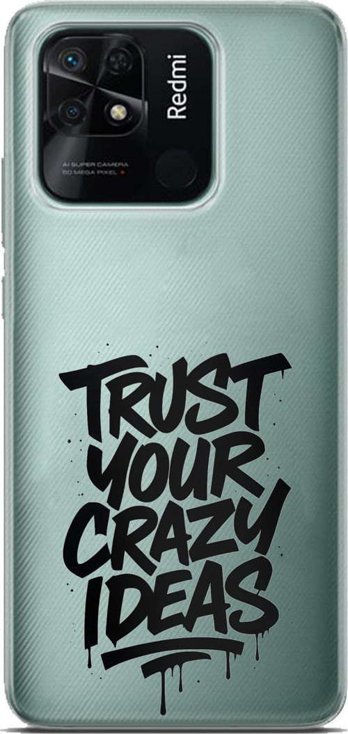 Redmi 10C - POCO C40 Uyumlu Crazy Trust Baskılı Silikon Kılıf