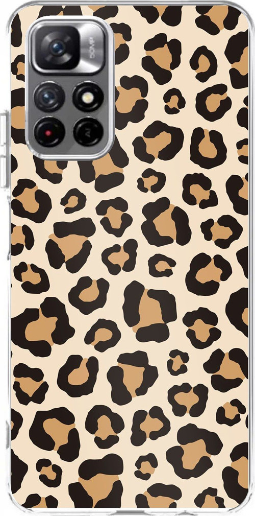 Redmi 10 Uyumlu Vahşi Zarafet Leopar Desenli Baskılı Silikon Kılıf
