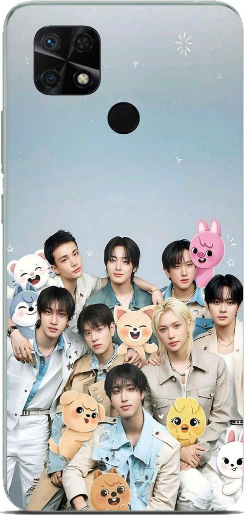 Redmi 10C - POCO C40 Uyumlu Tray Kids K-Pop Grubu ve SKZOO Temalı Baskılı Silikon Kılıf