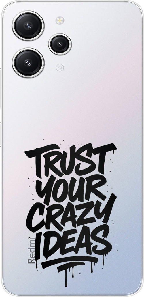 Redmi 12 Uyumlu Crazy Trust Baskılı Silikon Kılıf