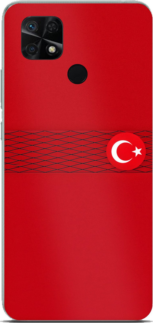 Redmi 10C - POCO C40 Uyumlu Türk Milli Takım Izgara Desenli Forma Baskılı Silikon Kılıf