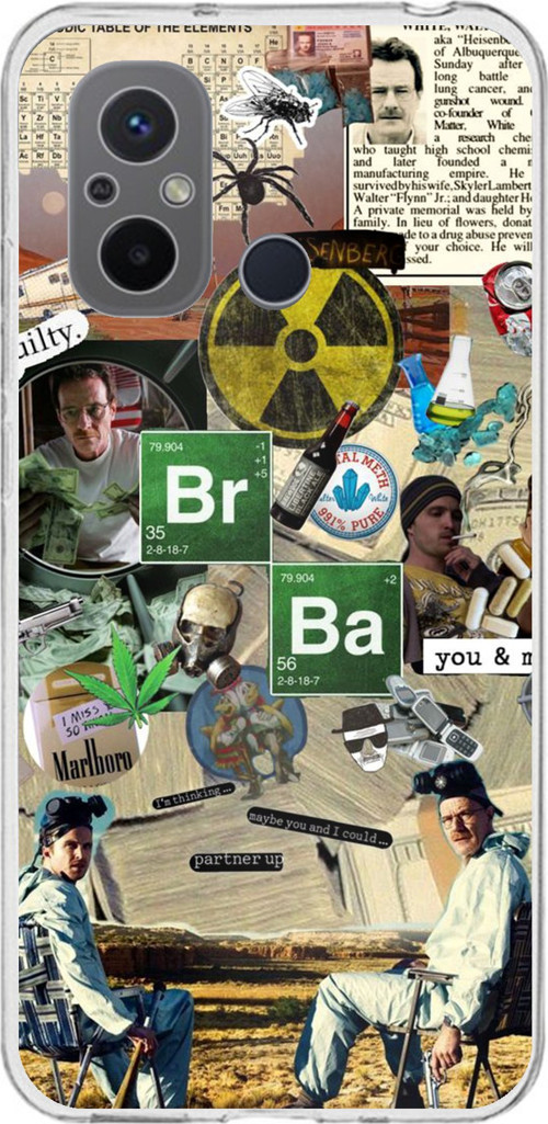 Redmi 12C Uyumlu Breaking Bad Kolaj Baskılı Silikon Kılıf