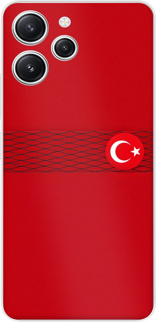 Redmi 12 Uyumlu Türk Milli Takım Izgara Desenli Forma Baskılı Silikon Kılıf