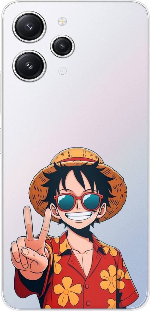 Redmi 12 Uyumlu Monkey D. Luffy Tasarımlı Baskılı Silikon Kılıf