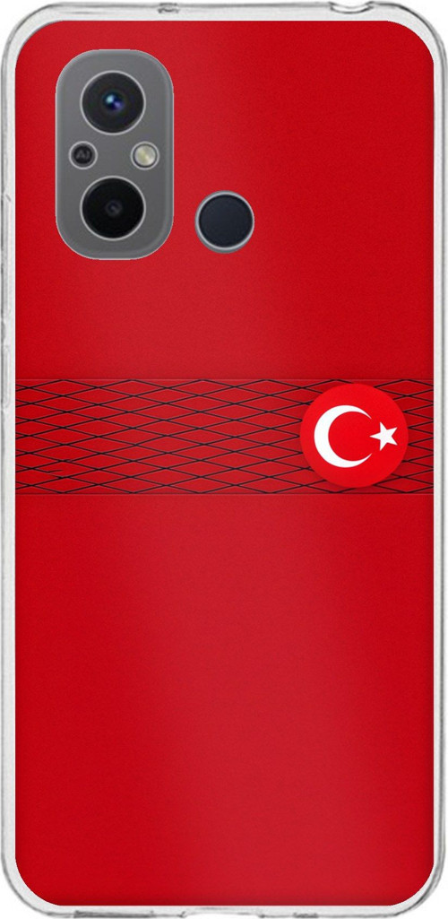 Redmi 12C Uyumlu Türk Milli Takım Izgara Desenli Forma Baskılı Silikon Kılıf
