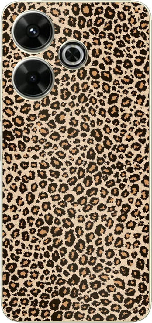 Redmi 13 Uyumlu Leopar Tasarımlı Baskılı Silikon Kılıf