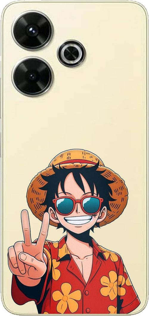 Redmi 13 Uyumlu Monkey D. Luffy Tasarımlı Baskılı Silikon Kılıf