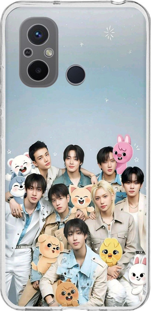 Redmi 12C Uyumlu Tray Kids K-Pop Grubu ve SKZOO Temalı Baskılı Silikon Kılıf