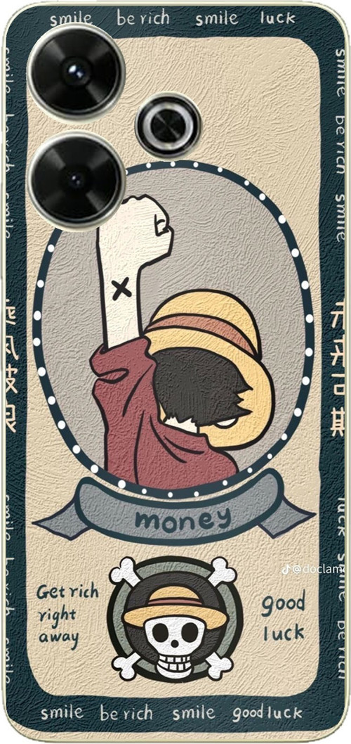 Redmi 13 Uyumlu One Piece Dolar Baskılı Silikon Kılıf