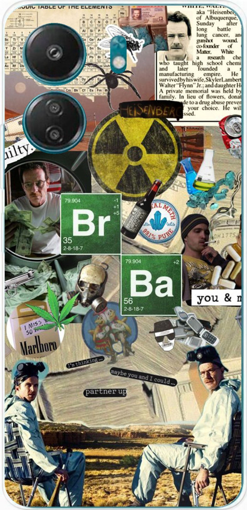 Redmi 13C Uyumlu Breaking Bad Kolaj Baskılı Silikon Kılıf