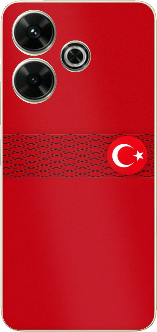 Redmi 13 Uyumlu Türk Milli Takım Izgara Desenli Forma Baskılı Silikon Kılıf