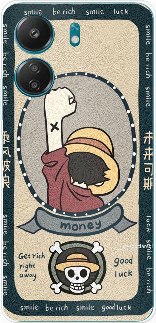 Redmi 13C Uyumlu One Piece Dolar Baskılı Silikon Kılıf