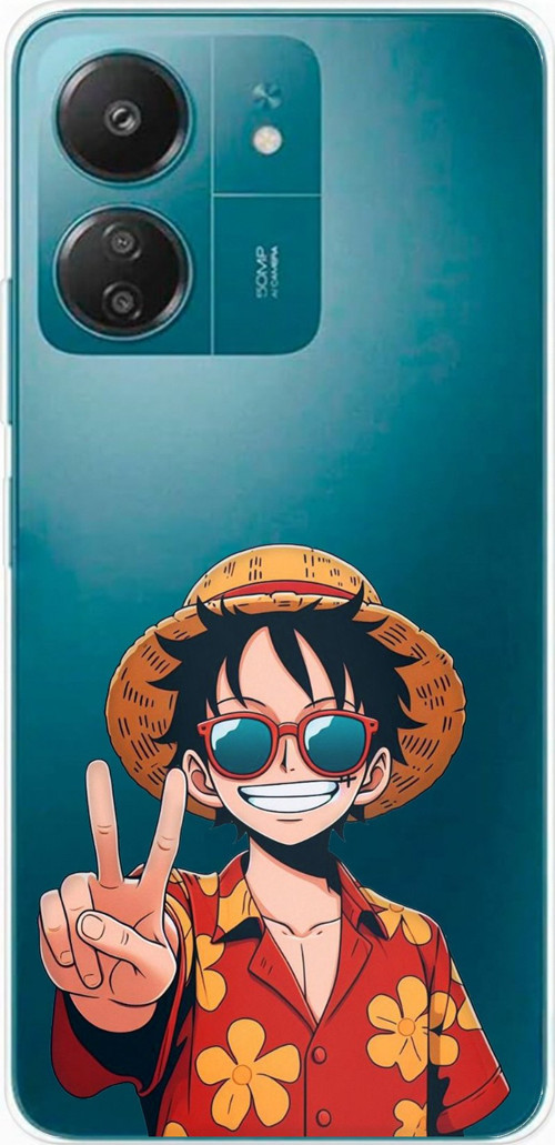 Redmi 13C Uyumlu Monkey D. Luffy Tasarımlı Baskılı Silikon Kılıf